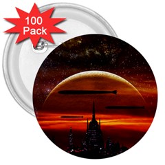 Science-fiction-digital-illustration 3  Buttons (100 Pack)  by Cowasu