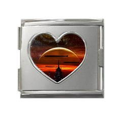 Science-fiction-digital-illustration Mega Link Heart Italian Charm (18mm) by Cowasu