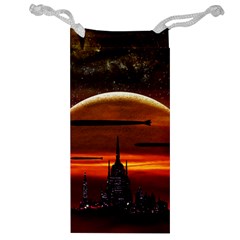 Science-fiction-digital-illustration Jewelry Bag by Cowasu