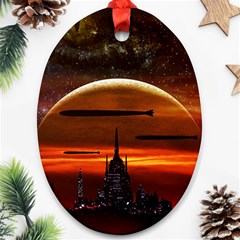 Science-fiction-digital-illustration Oval Ornament (two Sides)