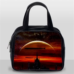 Science-fiction-digital-illustration Classic Handbag (one Side) by Cowasu