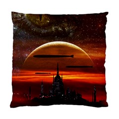 Science-fiction-digital-illustration Standard Cushion Case (one Side) by Cowasu