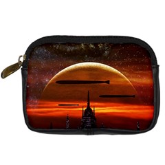 Science-fiction-digital-illustration Digital Camera Leather Case by Cowasu