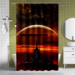 Science-fiction-digital-illustration Shower Curtain 48  X 72  (small)  by Cowasu