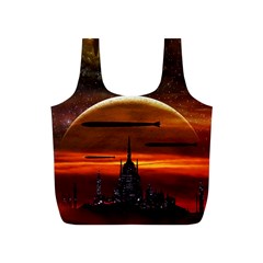 Science-fiction-digital-illustration Full Print Recycle Bag (s) by Cowasu