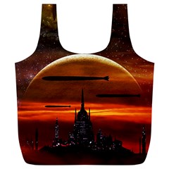 Science-fiction-digital-illustration Full Print Recycle Bag (xl) by Cowasu