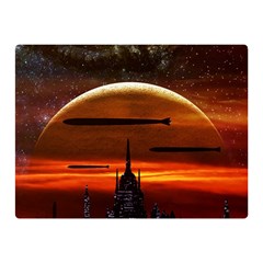 Science-fiction-digital-illustration Two Sides Premium Plush Fleece Blanket (mini) by Cowasu