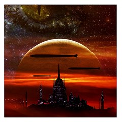 Science-fiction-digital-illustration Square Satin Scarf (36  X 36 ) by Cowasu