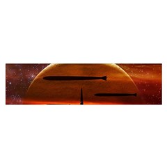 Science-fiction-digital-illustration Oblong Satin Scarf (16  X 60 ) by Cowasu