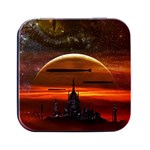 Science-fiction-digital-illustration Square Metal Box (Black) Front