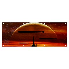 Science-fiction-digital-illustration Banner And Sign 8  X 3  by Cowasu