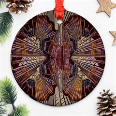 Abstract-design-backdrop-pattern Round Ornament (two Sides)