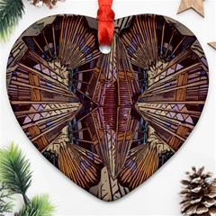 Abstract-design-backdrop-pattern Heart Ornament (two Sides)