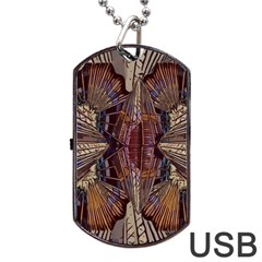 Abstract-design-backdrop-pattern Dog Tag Usb Flash (two Sides) by Cowasu