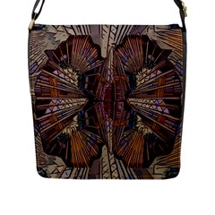 Abstract-design-backdrop-pattern Flap Closure Messenger Bag (l) by Cowasu