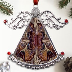 Abstract-design-backdrop-pattern Metal Angel With Crystal Ornament