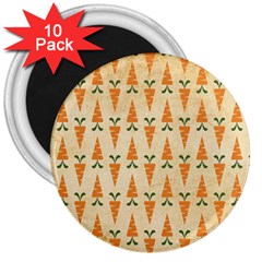 Patter-carrot-pattern-carrot-print 3  Magnets (10 Pack)  by Cowasu