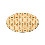 Patter-carrot-pattern-carrot-print Sticker (Oval) Front