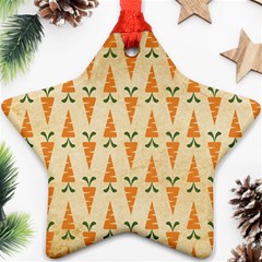 Patter-carrot-pattern-carrot-print Star Ornament (two Sides)