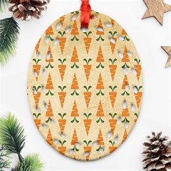 Patter-carrot-pattern-carrot-print Ornament (oval Filigree)