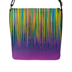 Background-colorful-texture-bright Flap Closure Messenger Bag (L)