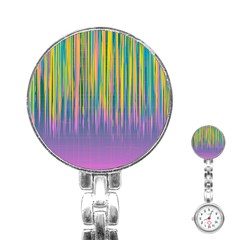 Background-colorful-texture-bright Stainless Steel Nurses Watch