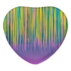 Background-colorful-texture-bright Heart Glass Fridge Magnet (4 pack)