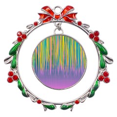 Background-colorful-texture-bright Metal X mas Wreath Ribbon Ornament