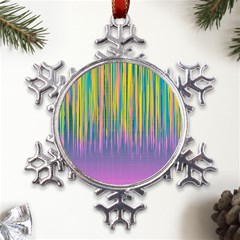 Background-colorful-texture-bright Metal Large Snowflake Ornament