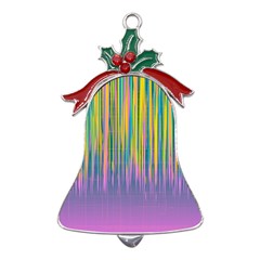 Background-colorful-texture-bright Metal Holly Leaf Bell Ornament