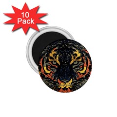 Tiger-predator-abstract-feline 1 75  Magnets (10 Pack)  by Cowasu