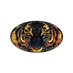 Tiger-predator-abstract-feline Sticker (oval) by Cowasu