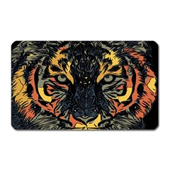 Tiger-predator-abstract-feline Magnet (rectangular) by Cowasu