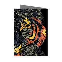 Tiger-predator-abstract-feline Mini Greeting Cards (pkg Of 8)