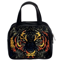 Tiger-predator-abstract-feline Classic Handbag (two Sides) by Cowasu