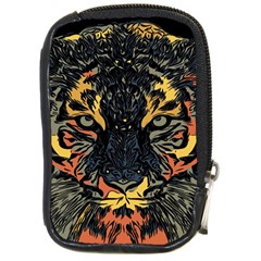 Tiger-predator-abstract-feline Compact Camera Leather Case by Cowasu