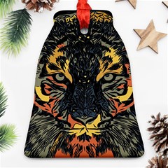 Tiger-predator-abstract-feline Ornament (bell)