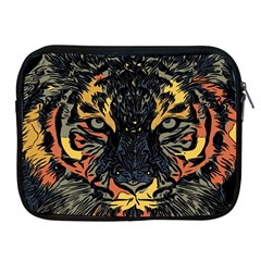 Tiger-predator-abstract-feline Apple Ipad 2/3/4 Zipper Cases by Cowasu