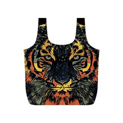 Tiger-predator-abstract-feline Full Print Recycle Bag (s) by Cowasu