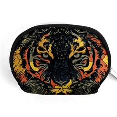 Tiger-predator-abstract-feline Accessory Pouch (medium) by Cowasu