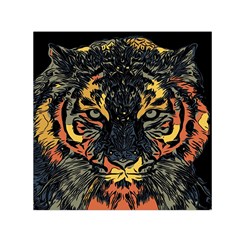 Tiger-predator-abstract-feline Square Satin Scarf (30  X 30 ) by Cowasu