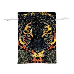 Tiger-predator-abstract-feline Lightweight Drawstring Pouch (m) by Cowasu