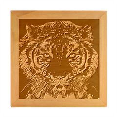 Tiger-predator-abstract-feline Wood Photo Frame Cube