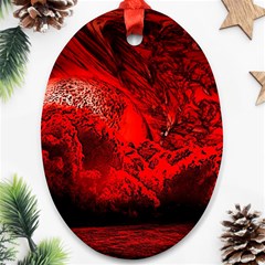 Planet-hell-hell-mystical-fantasy Ornament (oval)