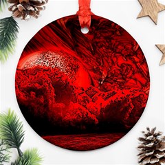 Planet-hell-hell-mystical-fantasy Round Ornament (two Sides)