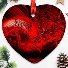 Planet-hell-hell-mystical-fantasy Heart Ornament (two Sides)