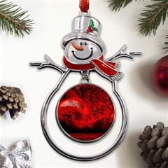 Planet-hell-hell-mystical-fantasy Metal Snowman Ornament