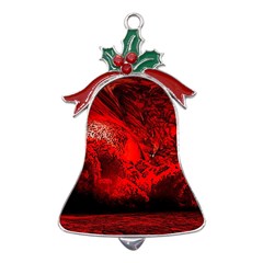 Planet-hell-hell-mystical-fantasy Metal Holly Leaf Bell Ornament