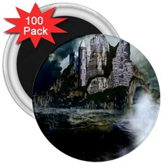 Sea-island-castle-landscape 3  Magnets (100 Pack) by Cowasu