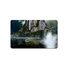 Sea-island-castle-landscape Magnet (name Card) by Cowasu